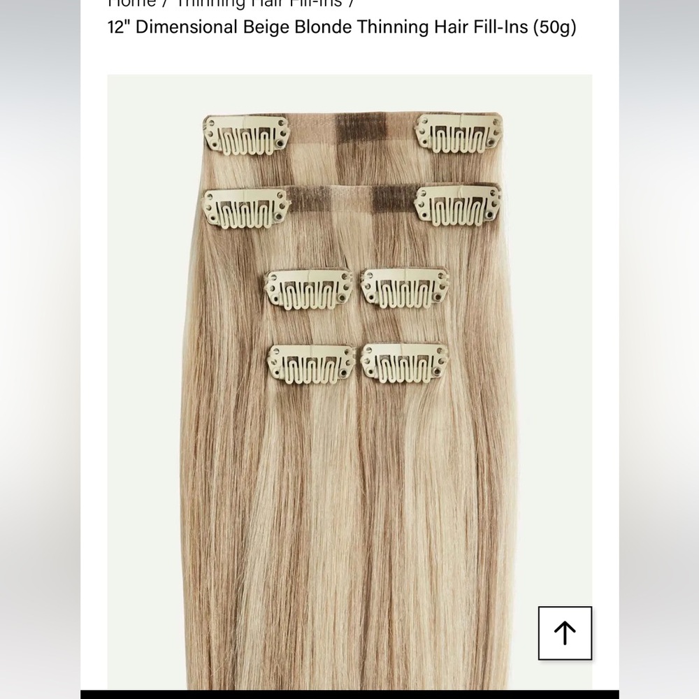 Luxy 12" Dimensional Beige Blonde Thinning Hair Fill-Ins (50g) - Picture 6 of 6